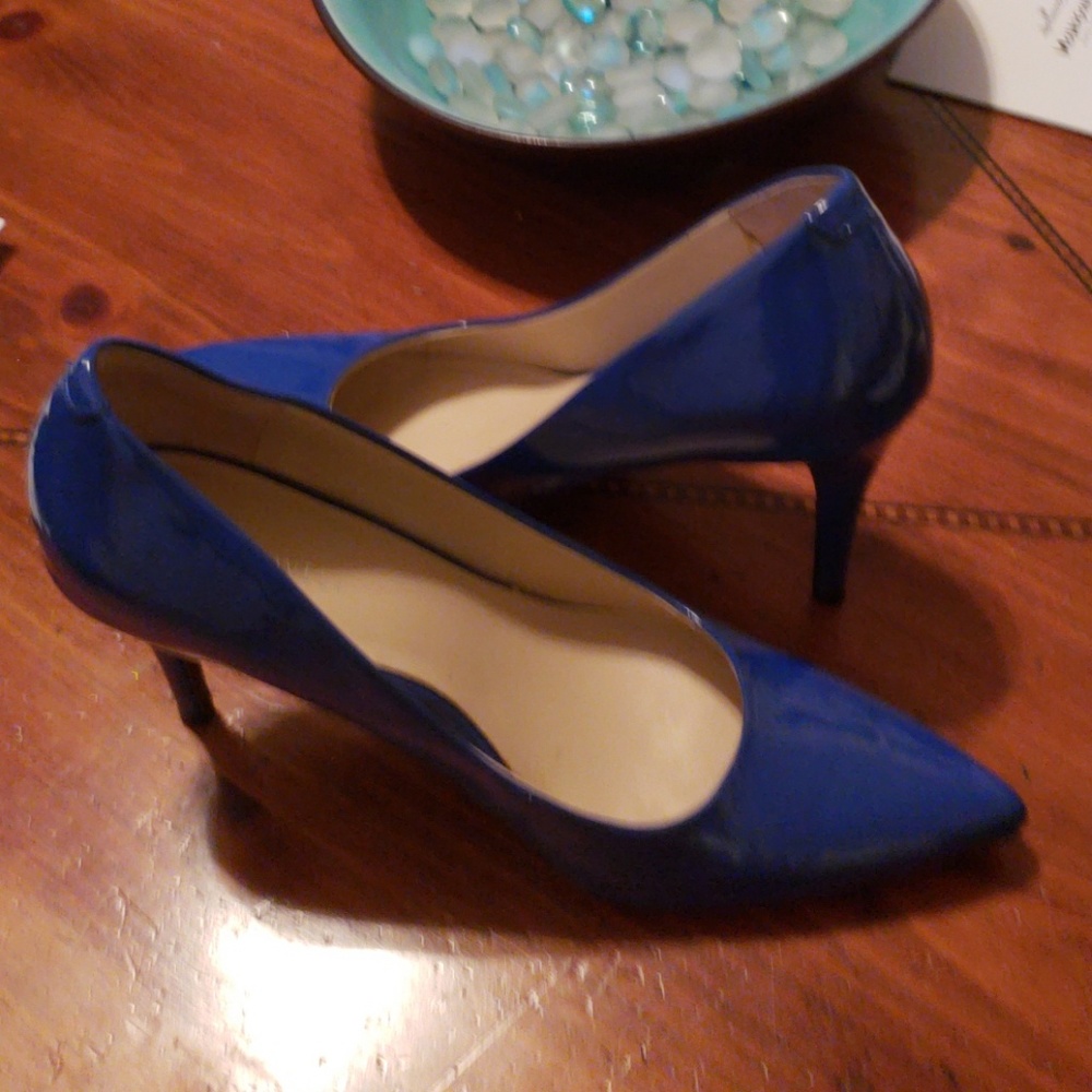 Nine West patent pumps